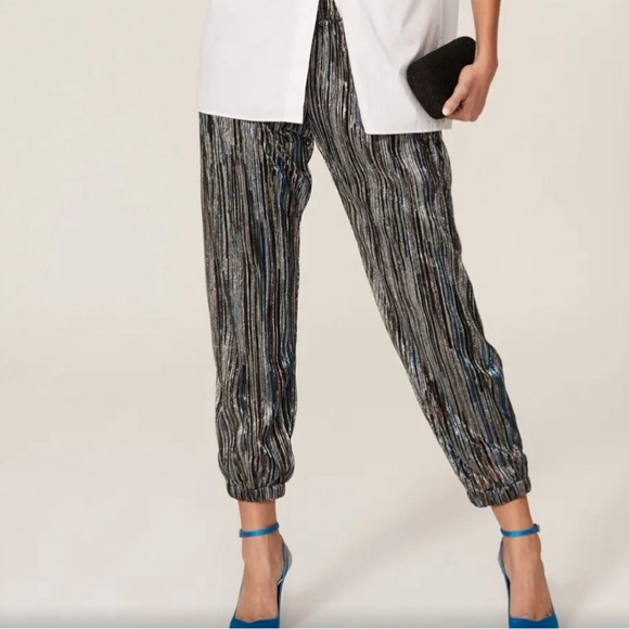 Trina Turk Jess Metallic Stripe Joggers - Picture 2 of 10
